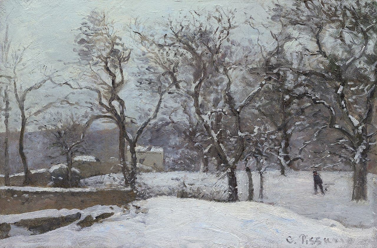 Grounds of the Château du Pont under Snow, Louveciennes (1870)