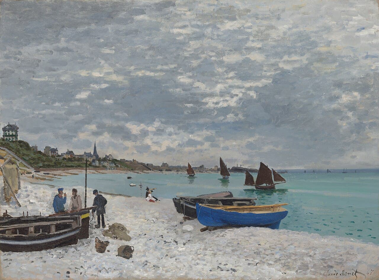 The Beach at Sainte-Adresse (1867)