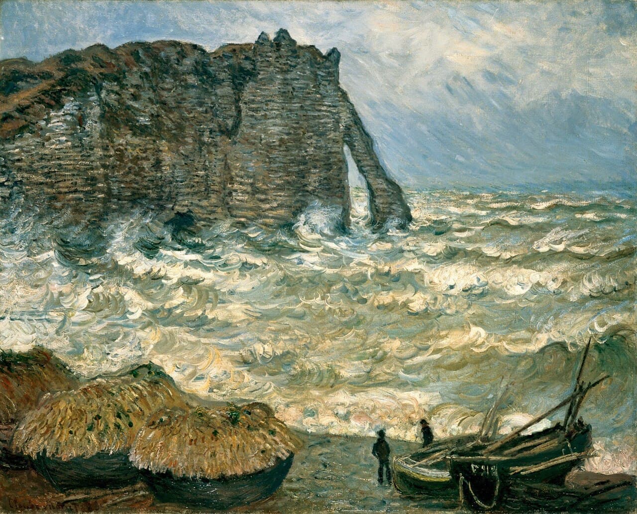 Etretat, Rough Seas (1883)