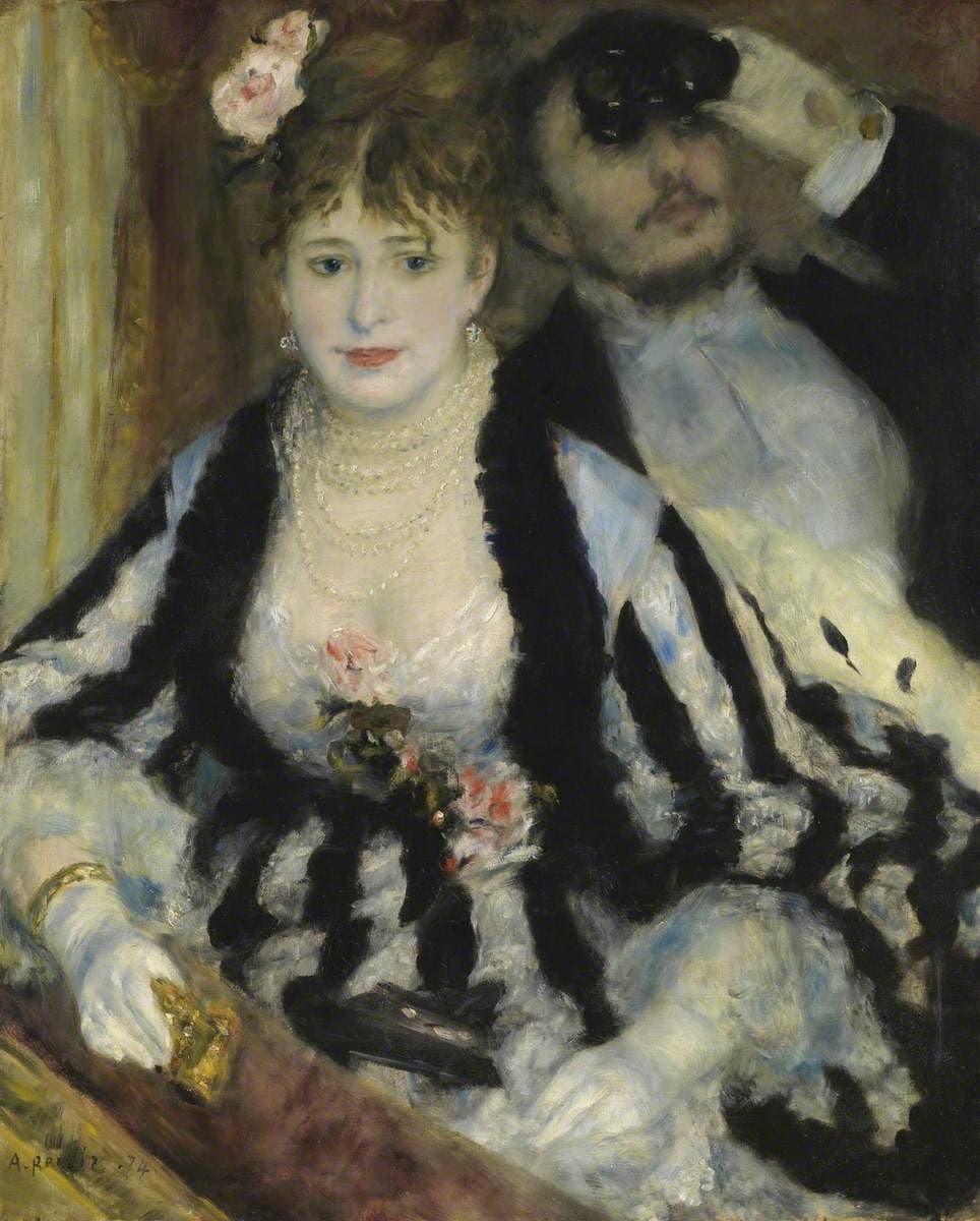 La loge by Pierre-Auguste Renoir (1874)