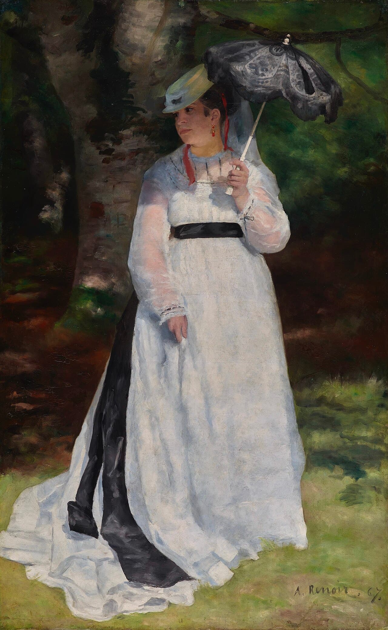 Lise with a Parasol by Pierre-Auguste Renoir (1867)