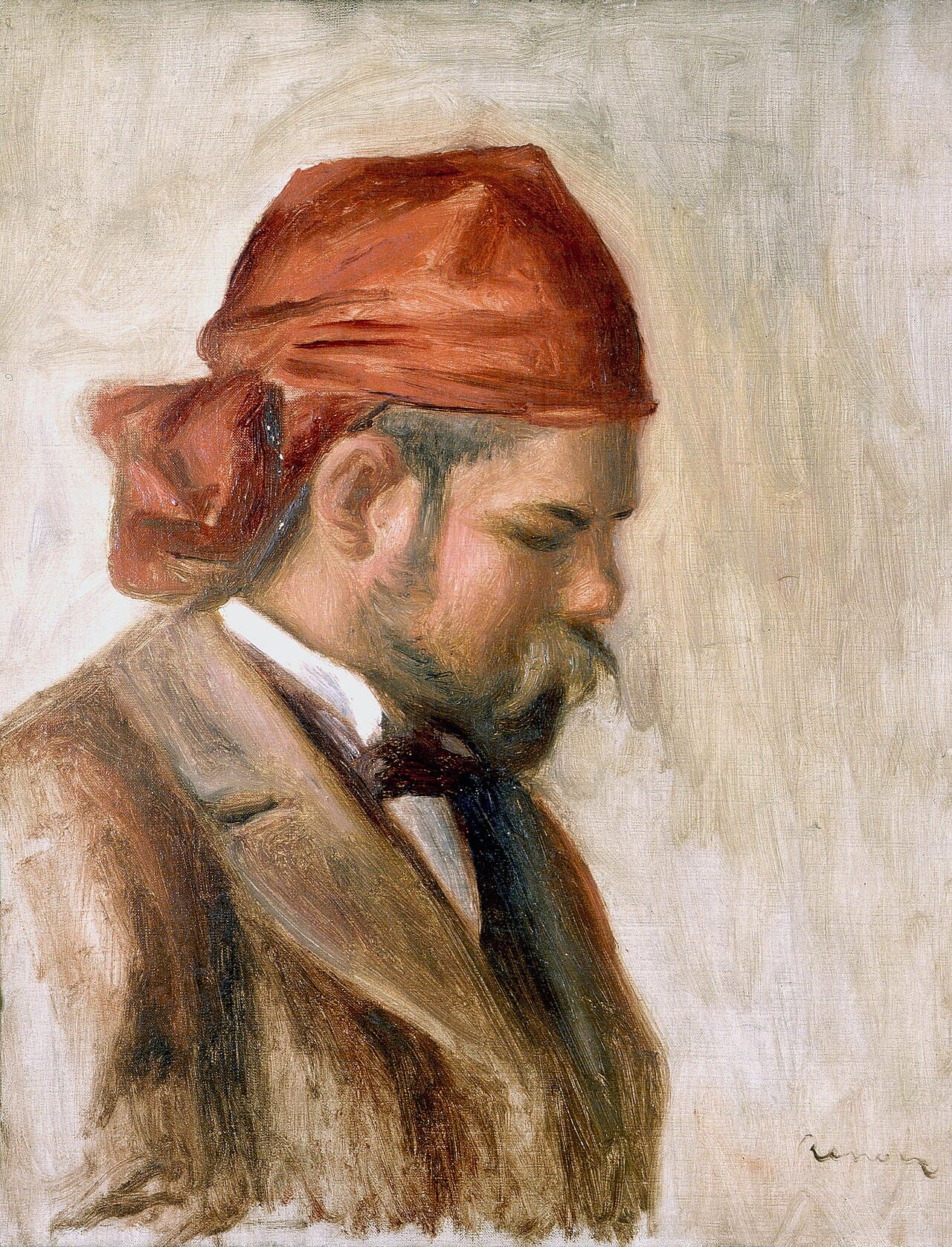 Portrait of Ambroise Vollard in a Red Headscarf (1899)