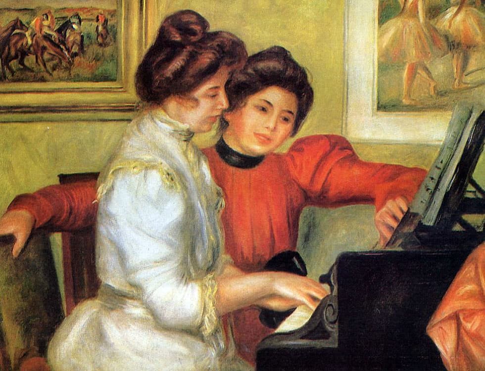 Yvonne and Christine Lerolle at the Piano (1897)
