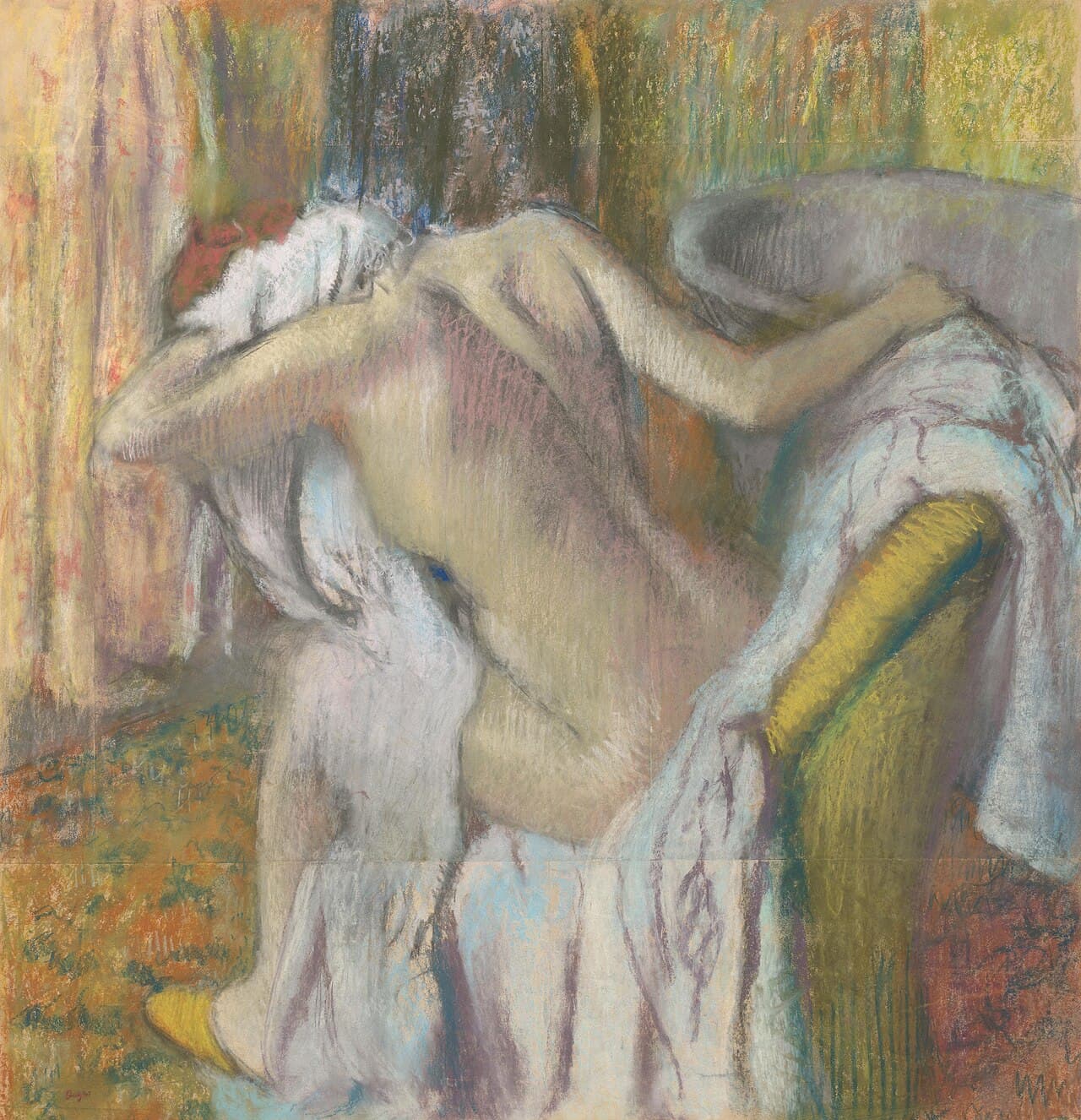 After the Bath, Woman Drying Herself (1890)