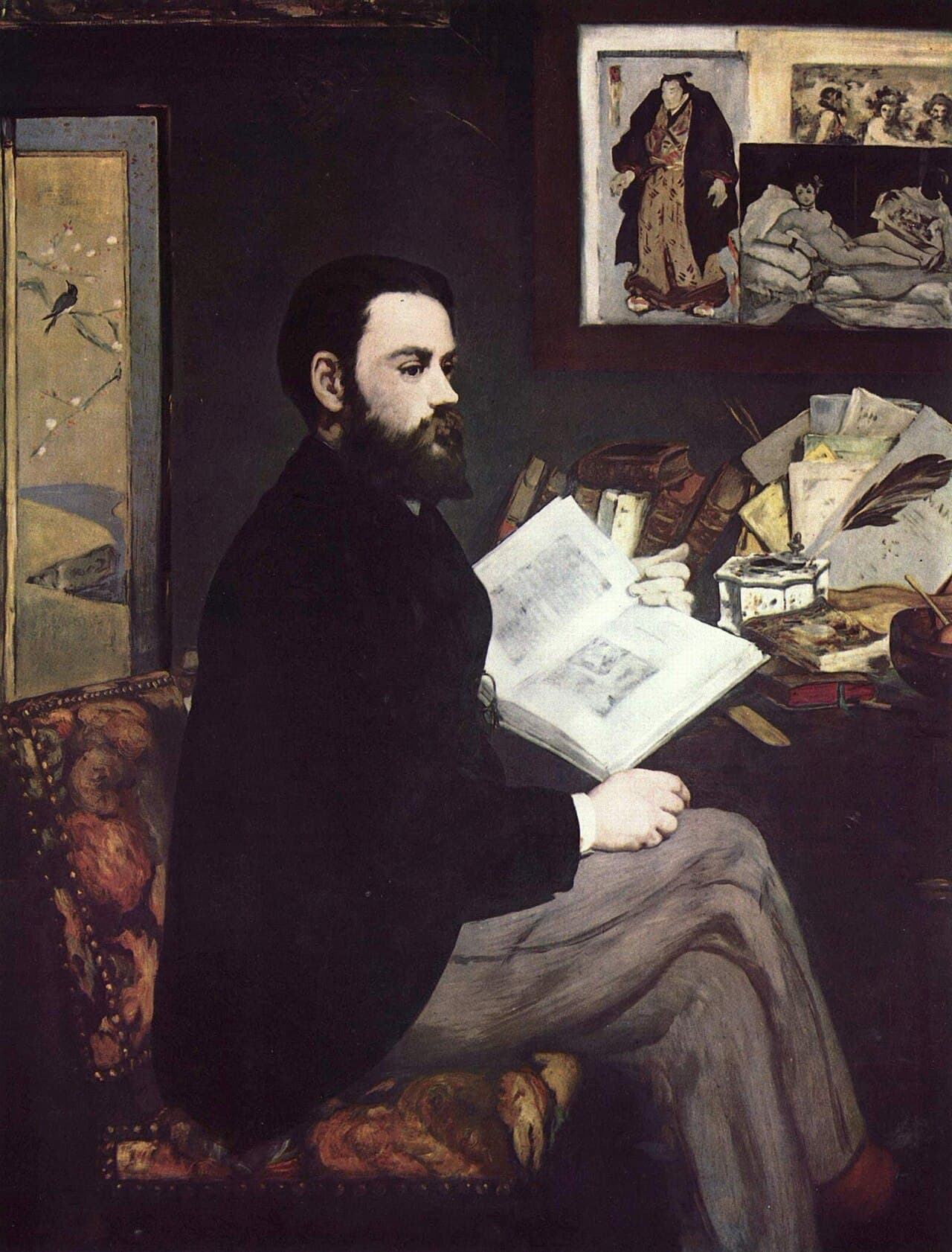 Portrait of Emile Zola (1868)