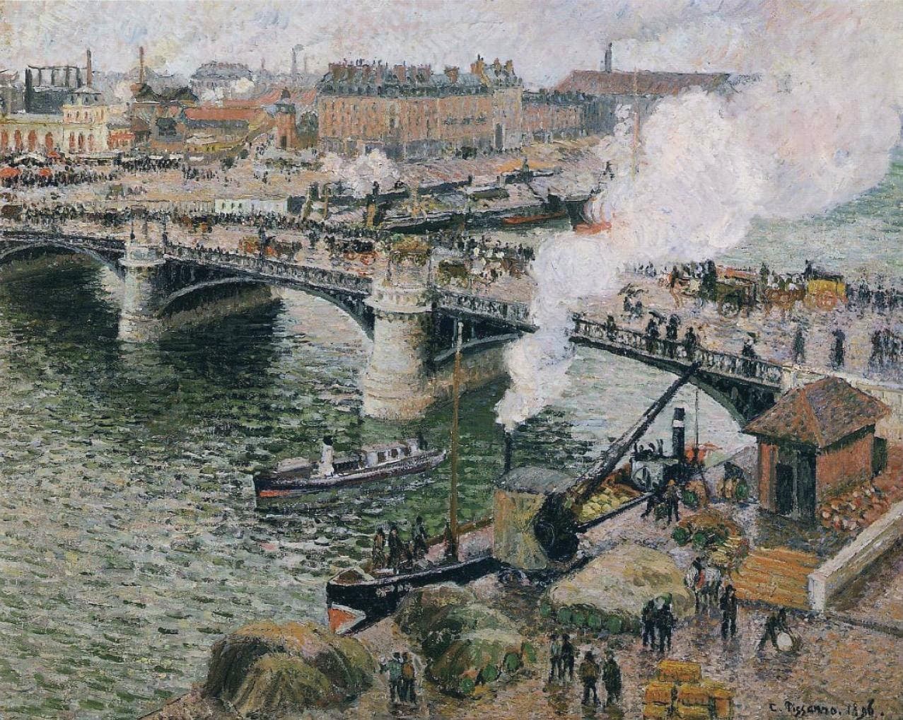 Pont Boieldieu in Rouen, Rainy Weather (1896)