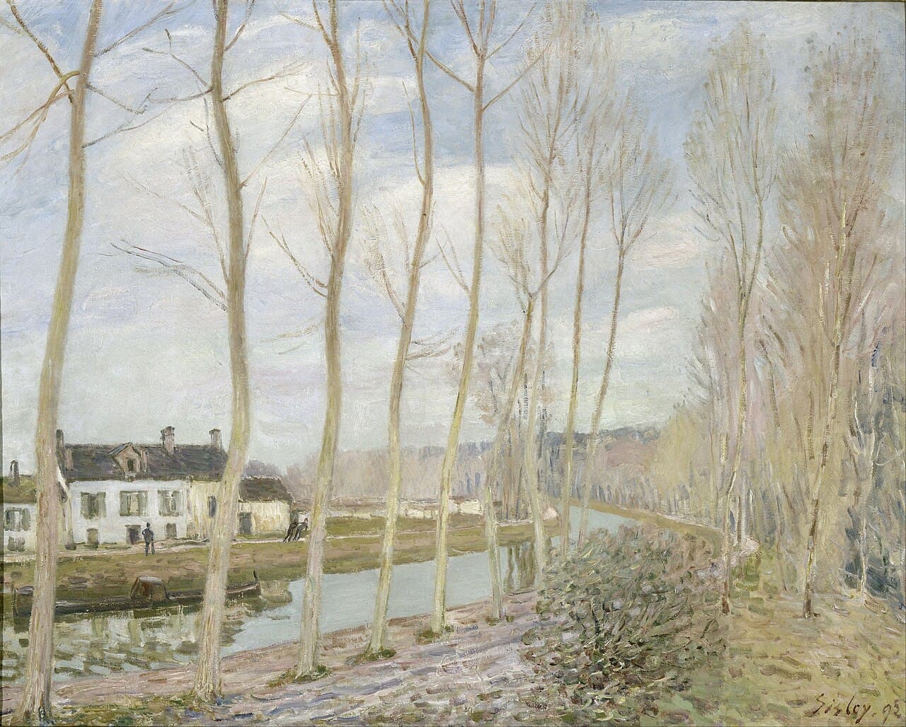 The Canal du Loing at Moret by Alfred Sisley (1892)