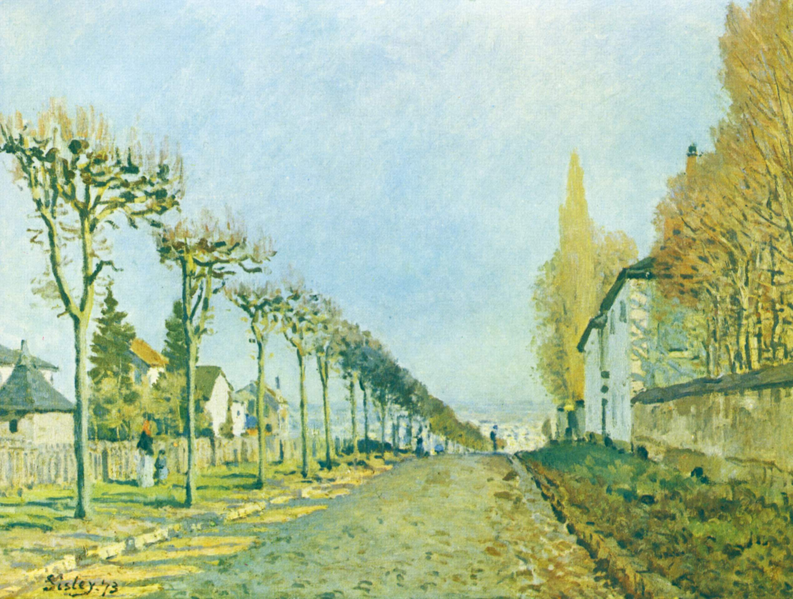 Le chemin de la Machine, Louveciennes by Alfred Sisley (1873)