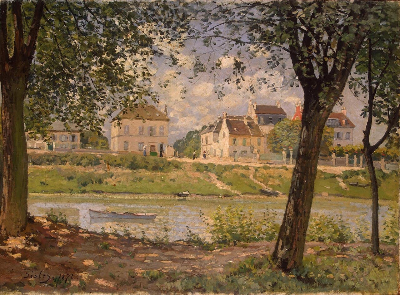 Village on the Banks of the Seine (1872)
