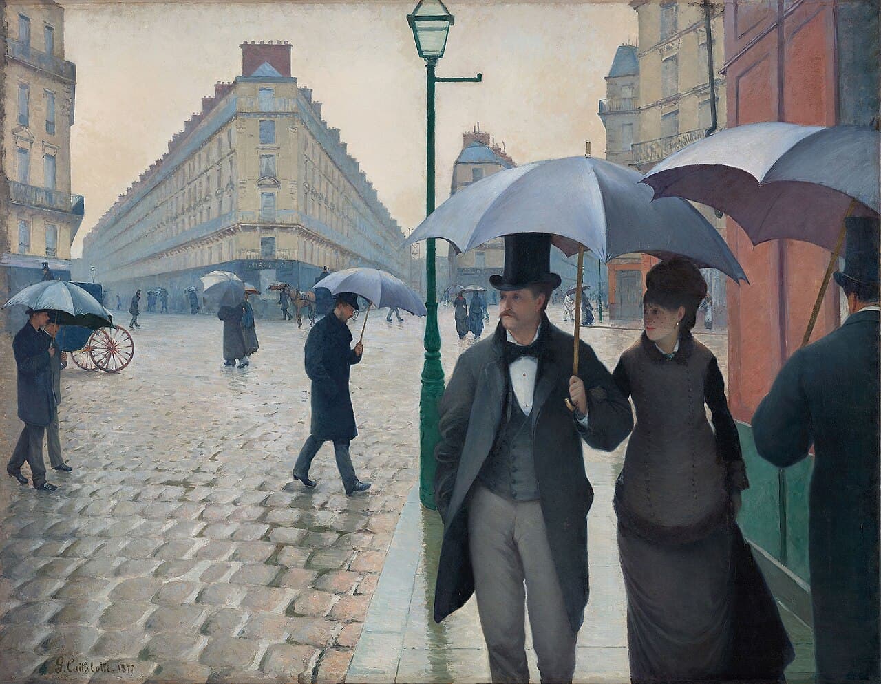 Paris Street; Rainy Day by Gustave Caillebotte (1877)