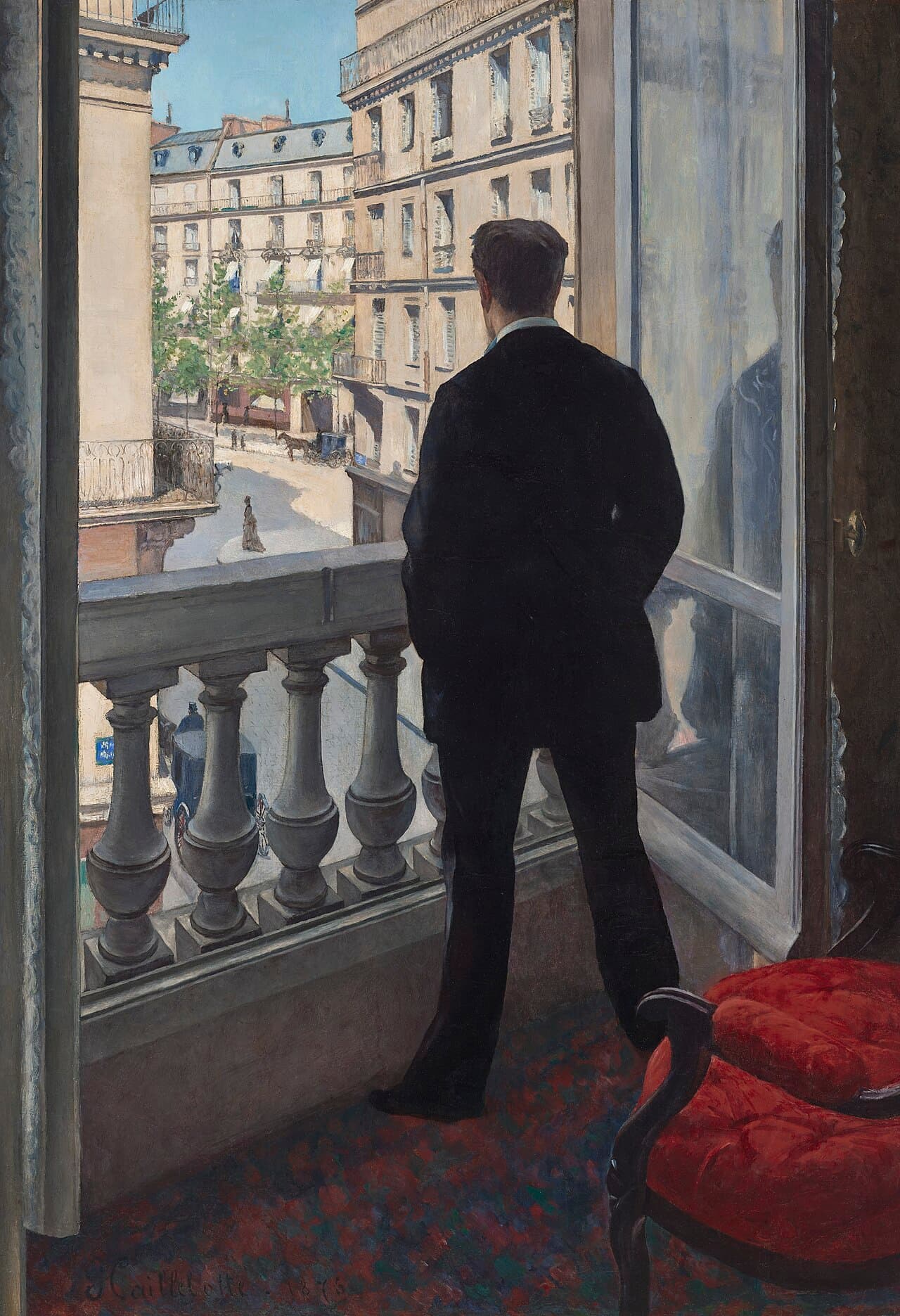 Young Man at His Window by Gustave Caillebotte (1876)
