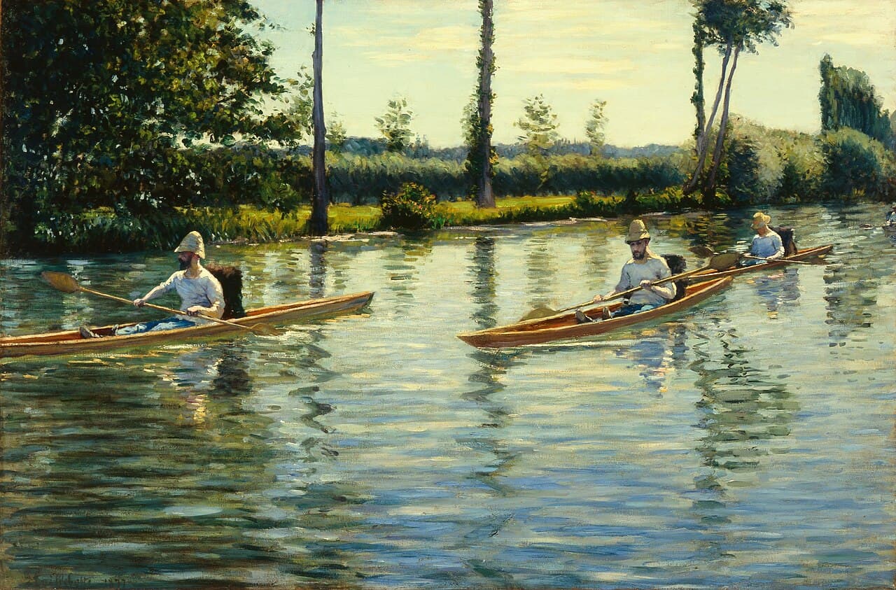 Boating on the Yerres by Gustave Caillebotte (1877)
