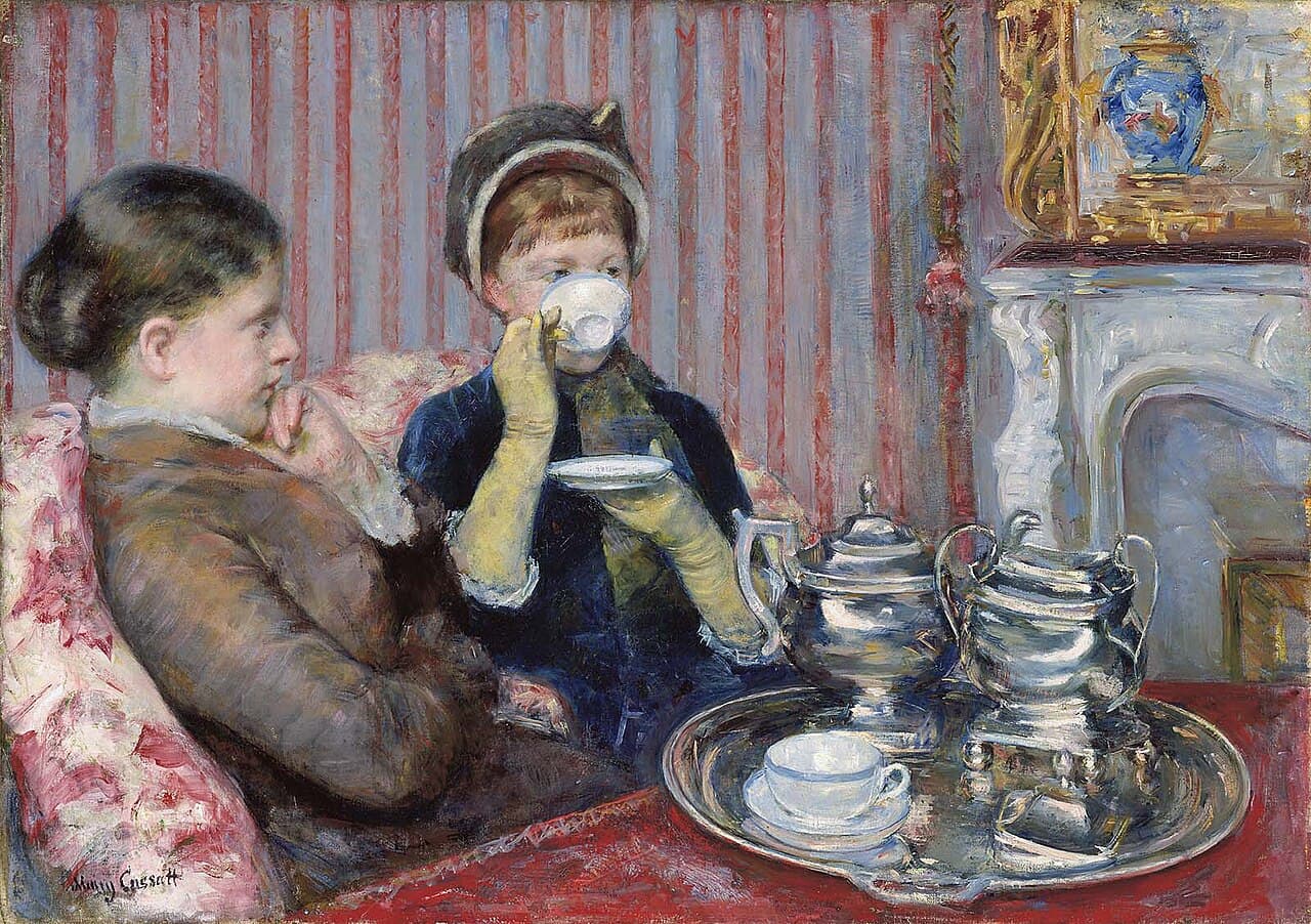 Five O'Clock Tea by Mary Cassatt (1880)