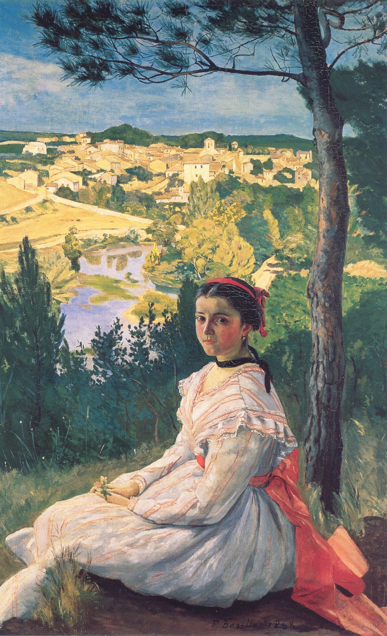 View of the Village by Frédéric Bazille (1868)