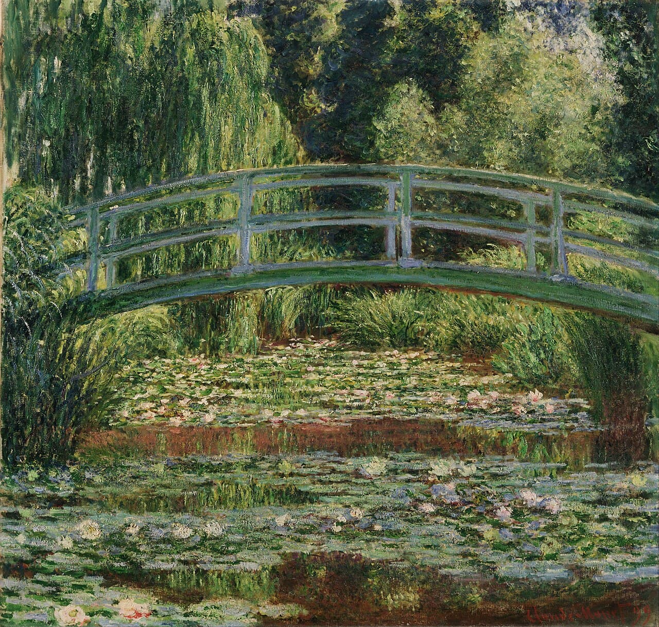 The Japanese Footbridge and the Water Lily Pool, Giverny (1899)