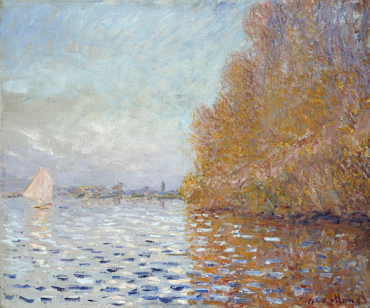 Argenteuil Basin with a Single Sailboat (1874)