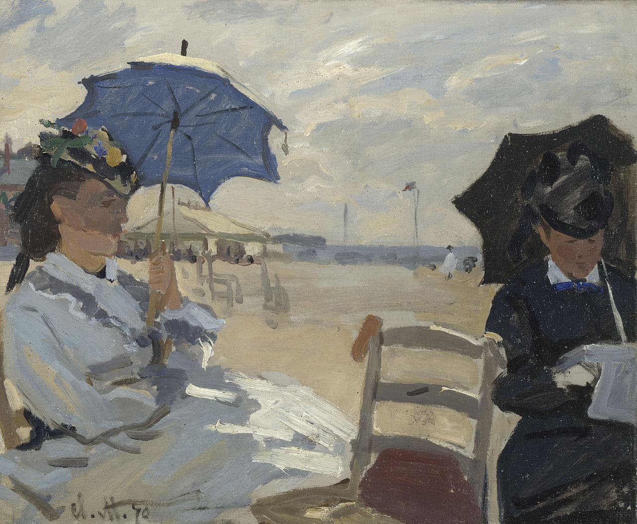 The Beach at Trouville (1870)