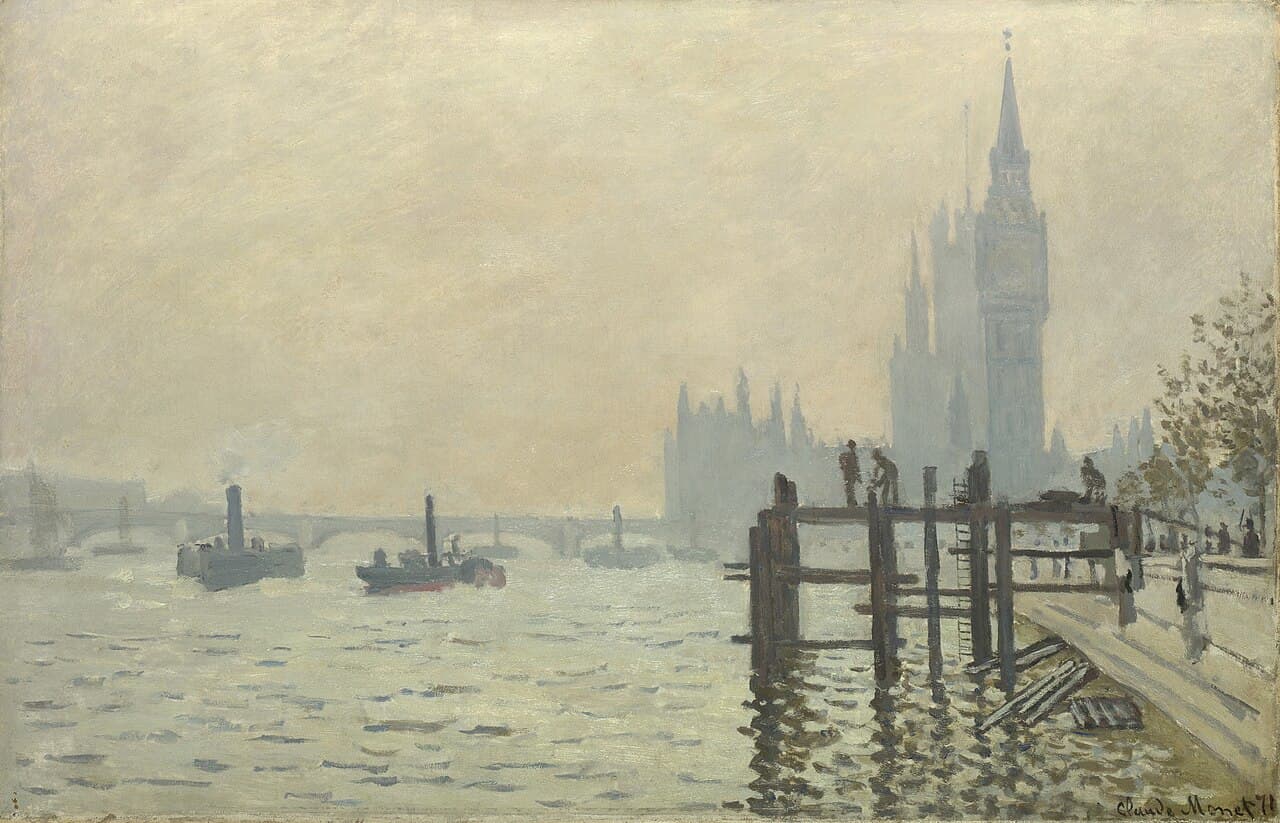 The Thames below Westminster (1871)