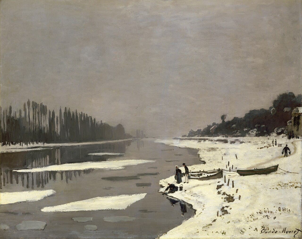 Ice Floes on the Seine at Bougival (1867)