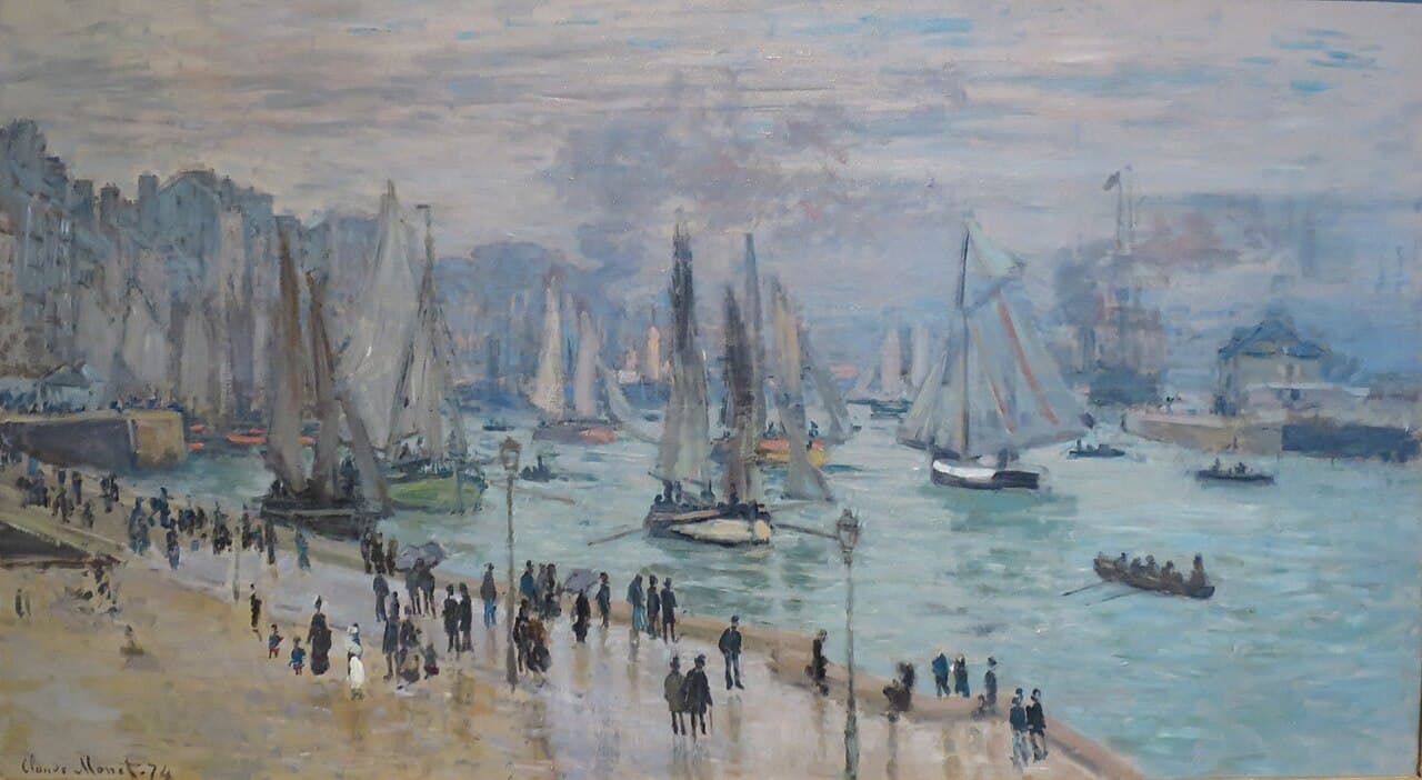 Fishing boats leaving the harbor, Le Havre (1874)