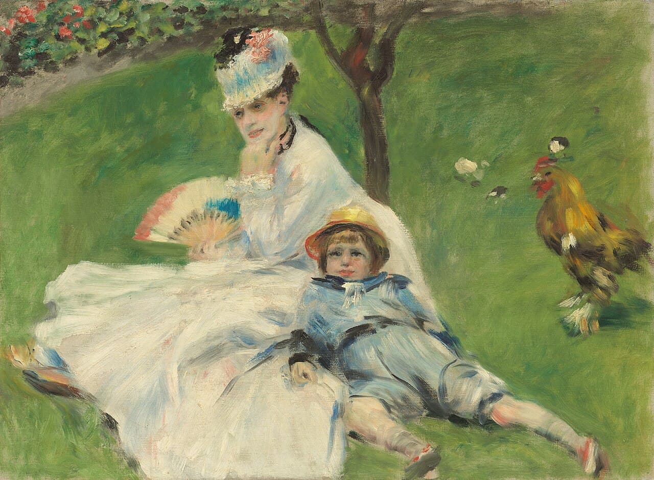 Camille Monet and Her Son Jean in the Garden at Argenteuil (1874)