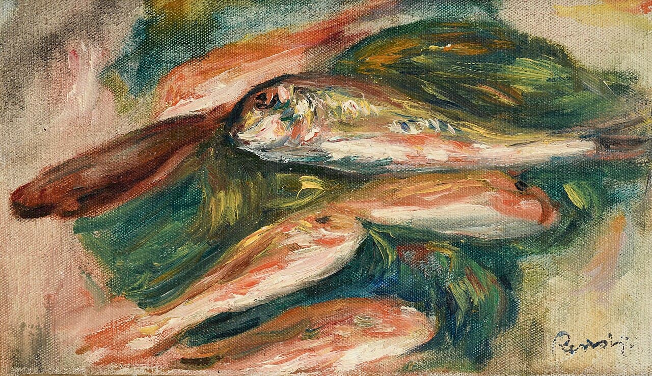 Poissons sur une feuille verte (1915)