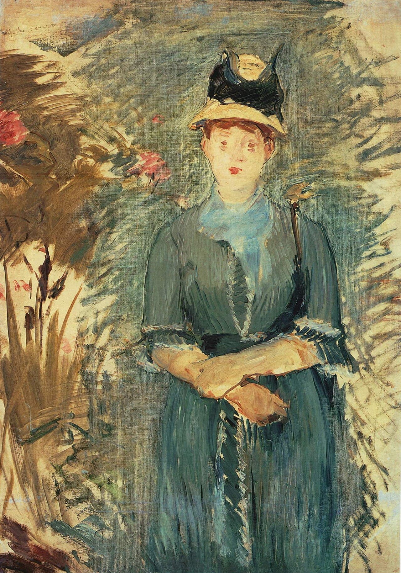 Young Girl Among Flowers (1879)