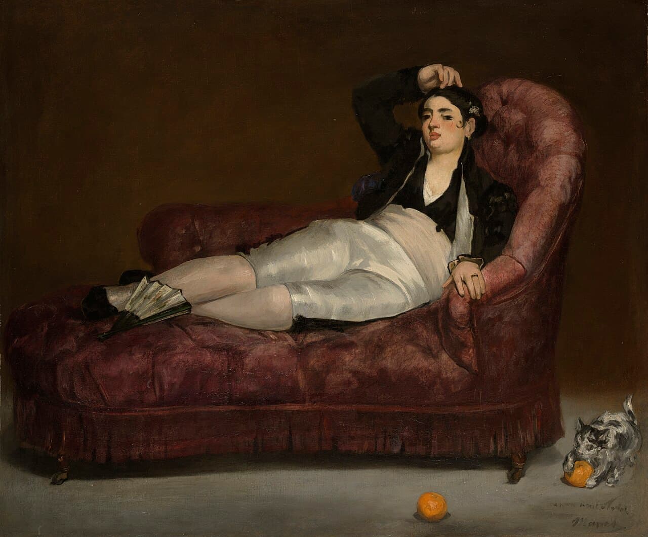 Young Woman Reclining in Spanish Costume (1862)