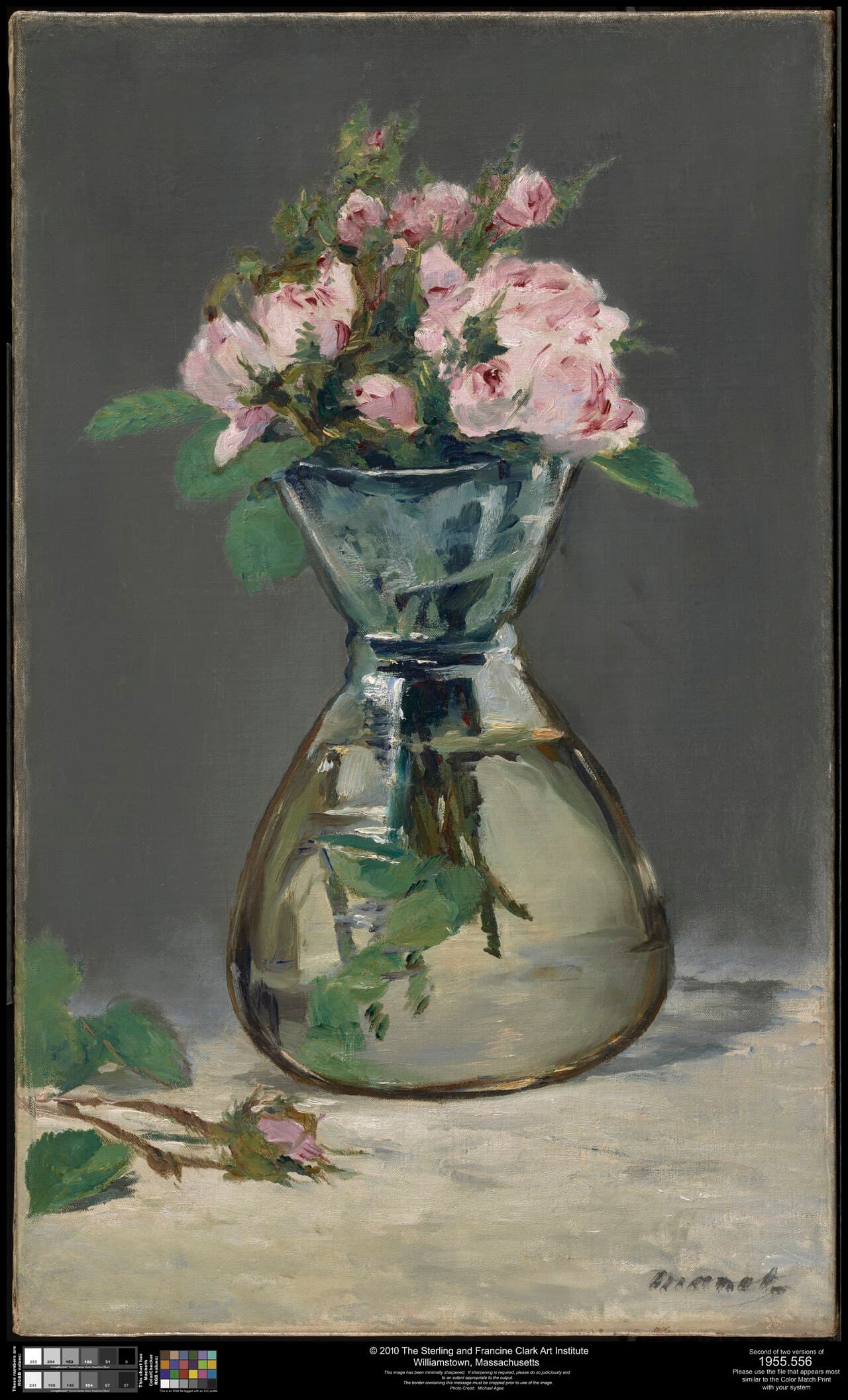 Moss Roses in a Vase (1882)