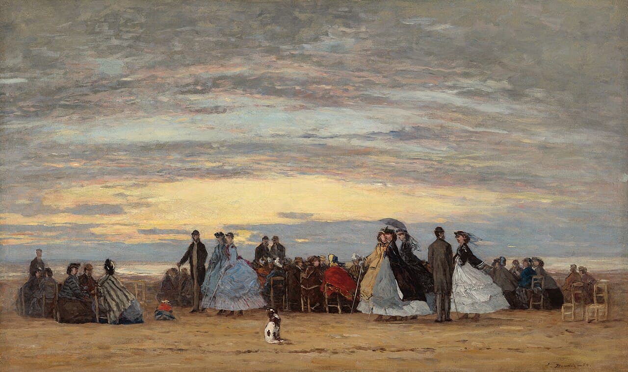The Beach at Villerville (1864)