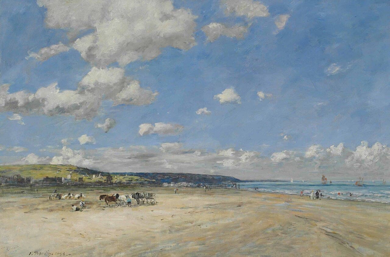 The Beach at Tourgéville (1888)