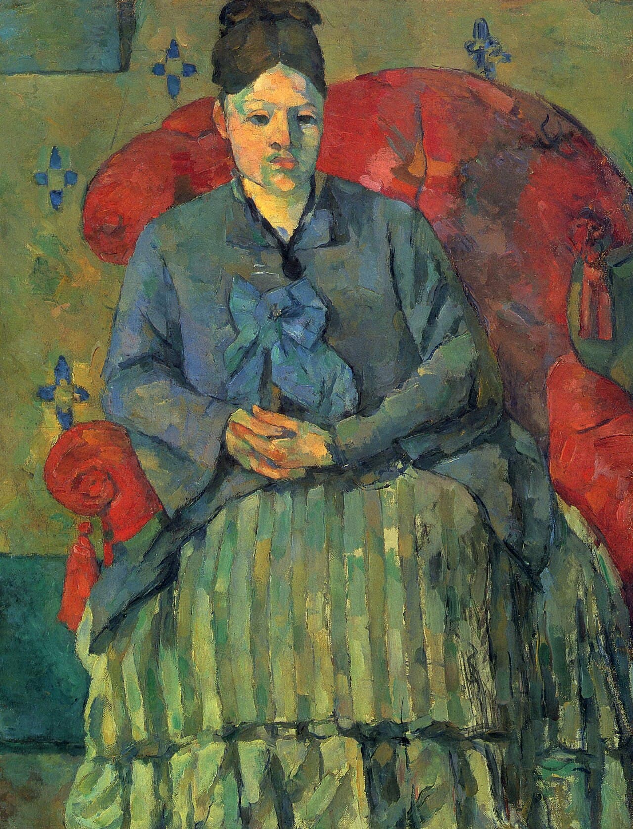 Madame Cézanne in a Red Armchair (1877)