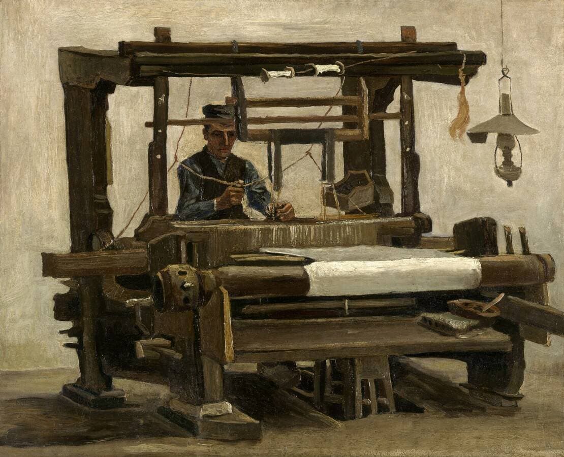 Weaver at the Loom by Vincent van Gogh (1884)
