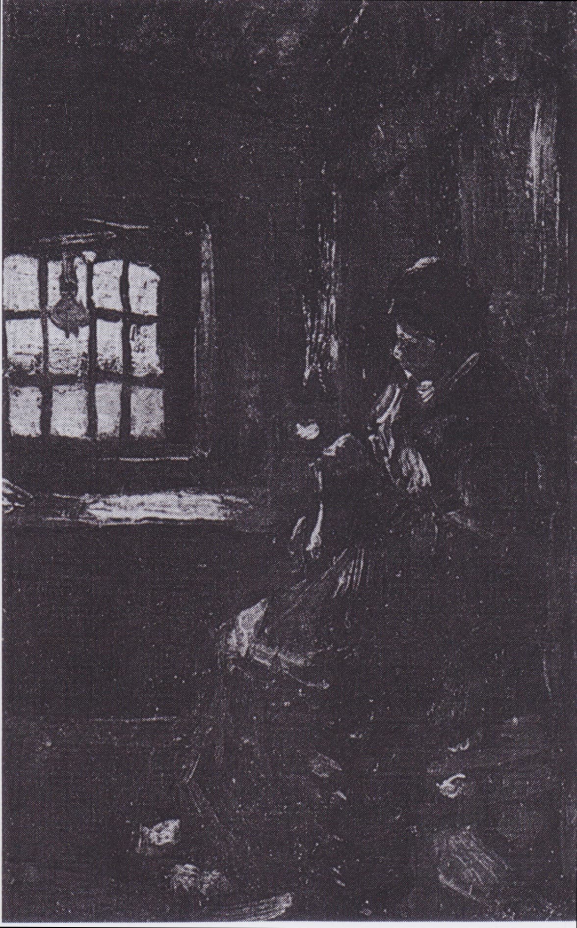 Peasant Woman Darning Stockings (1885)