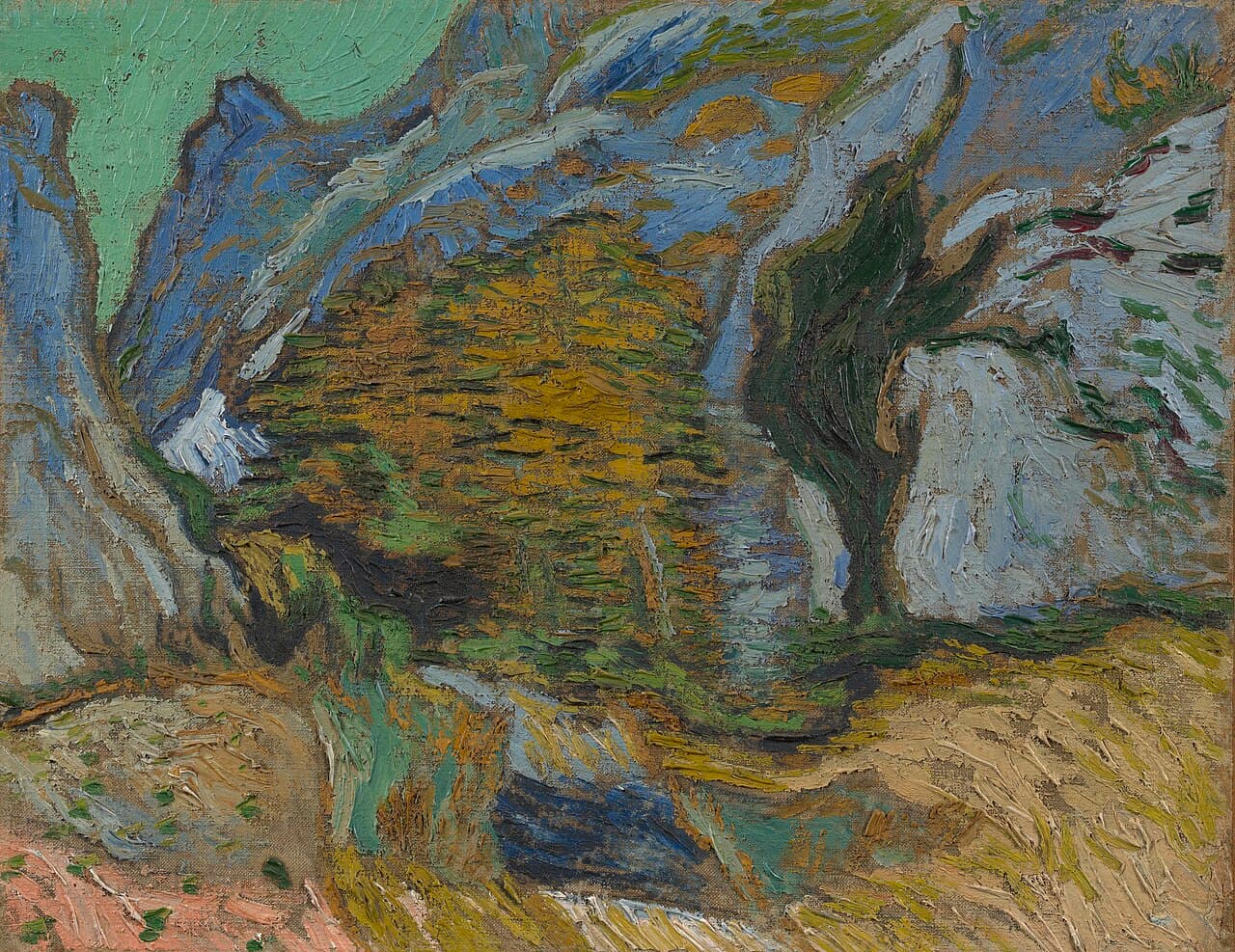 Ravine with a Small Stream by Vincent van Gogh (1889)
