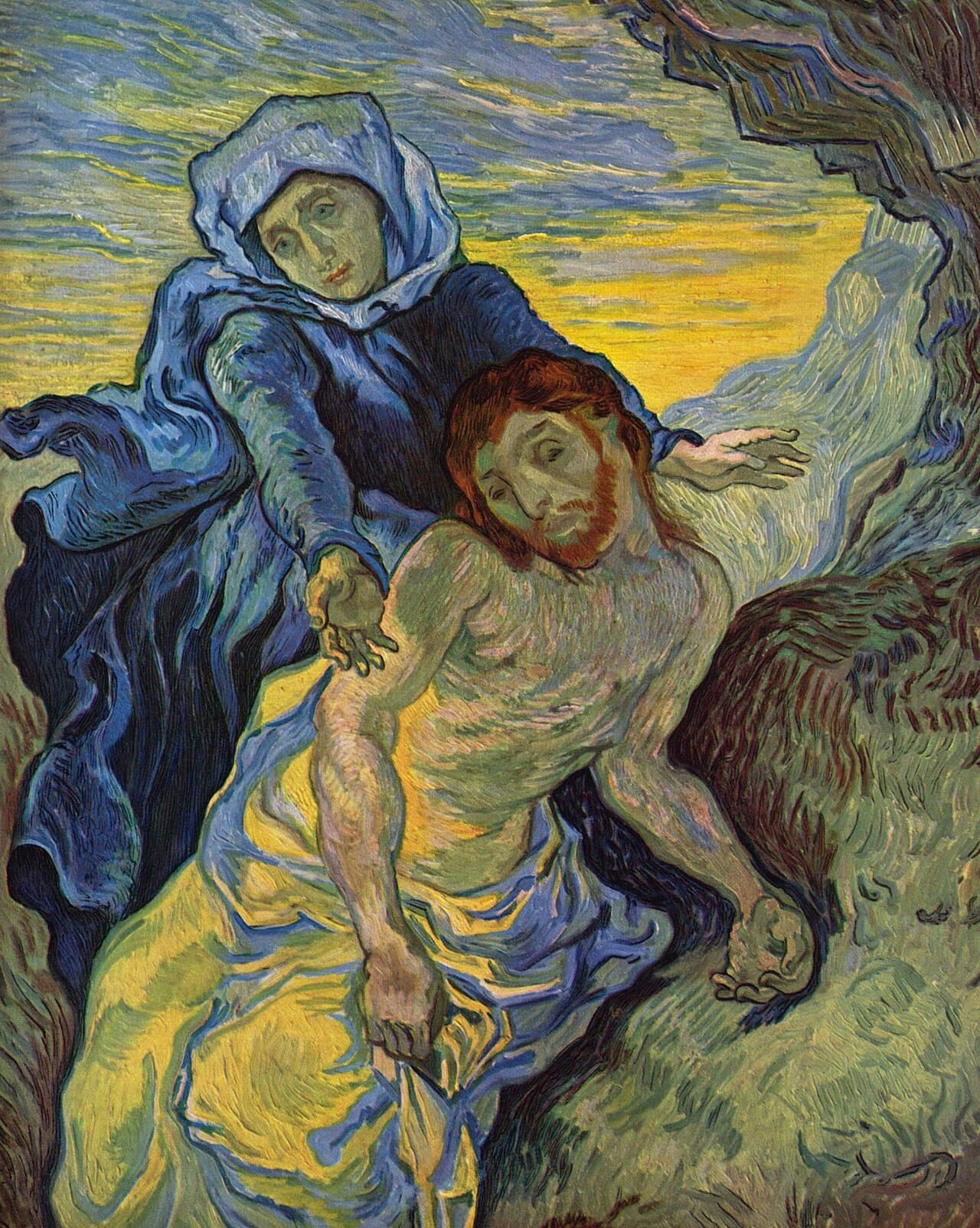 Pietà (after Delacroix), The by Vincent van Gogh (1889)