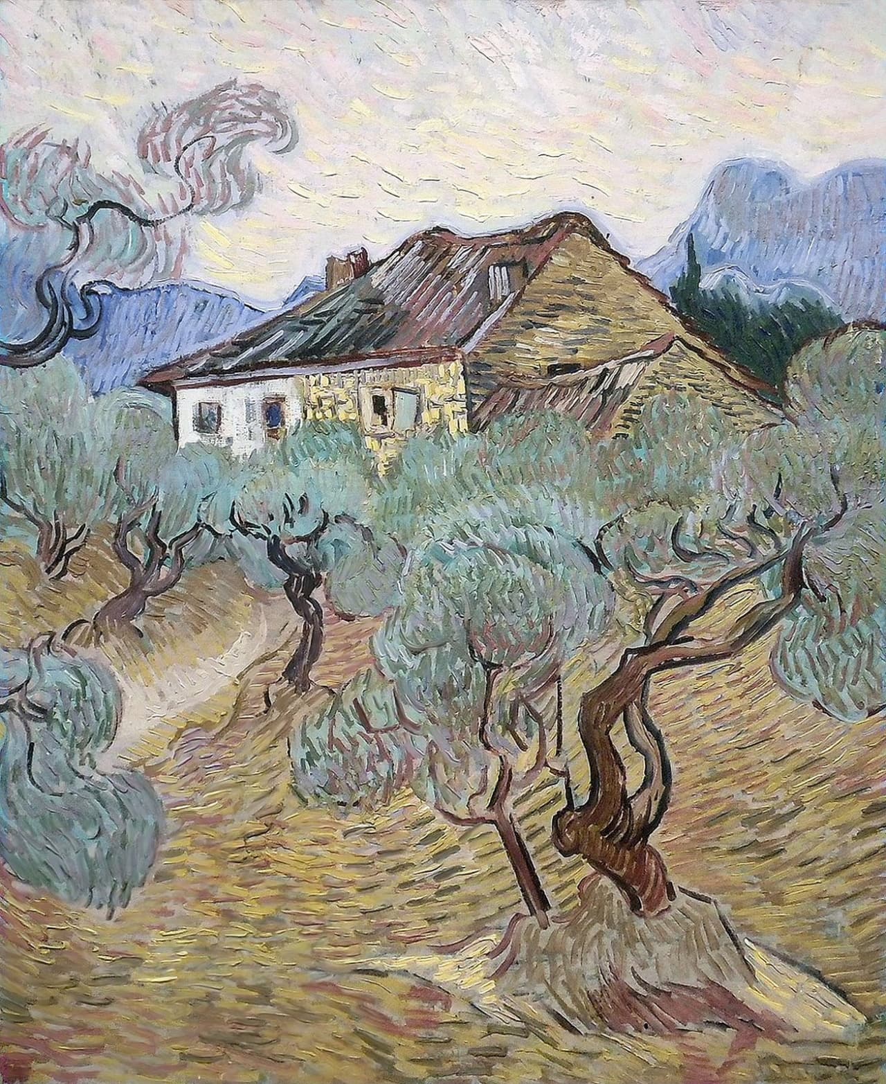 The white cottage among the olive trees (1889)