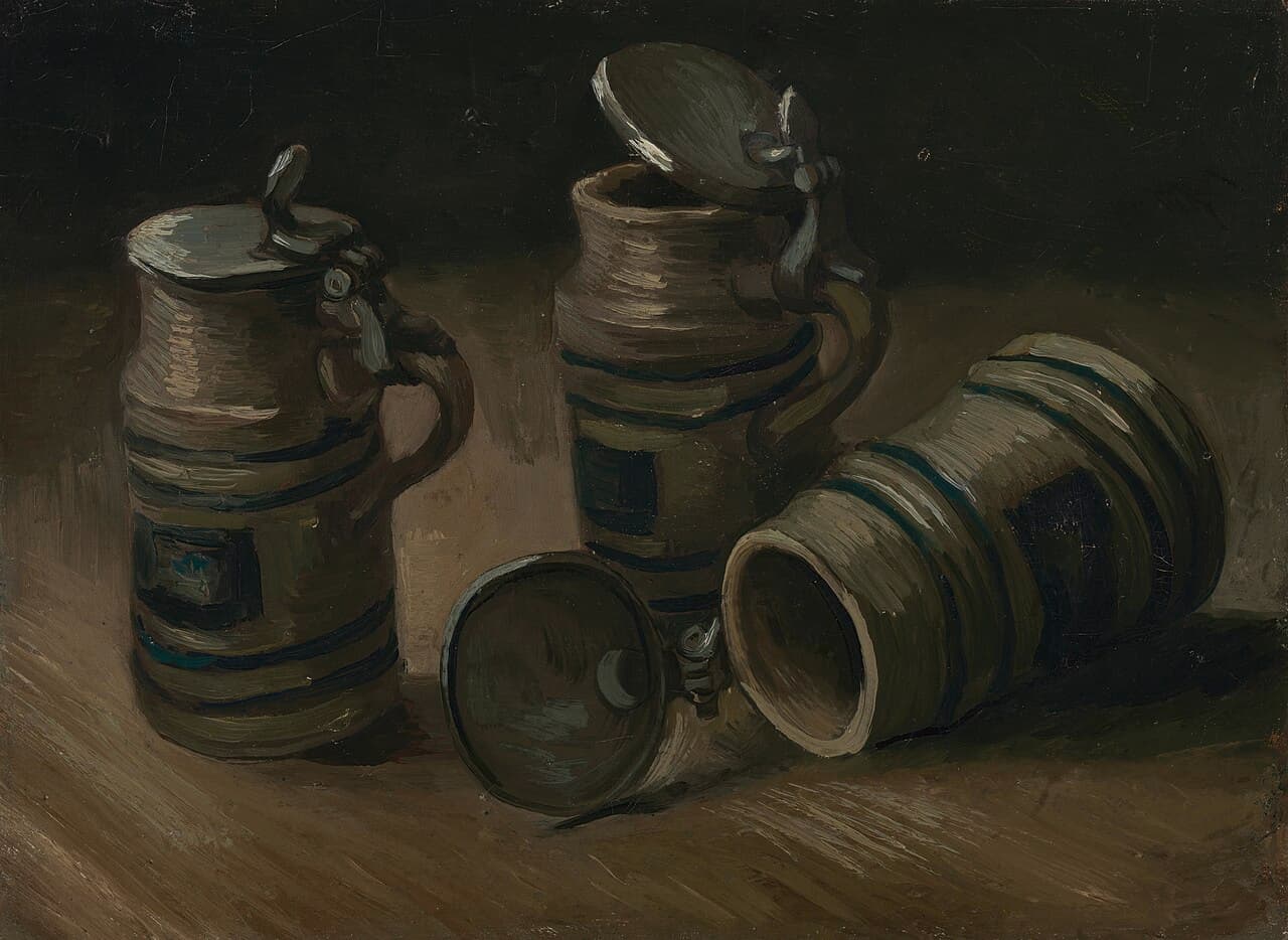 Beer Tankards by Vincent van Gogh (1885)