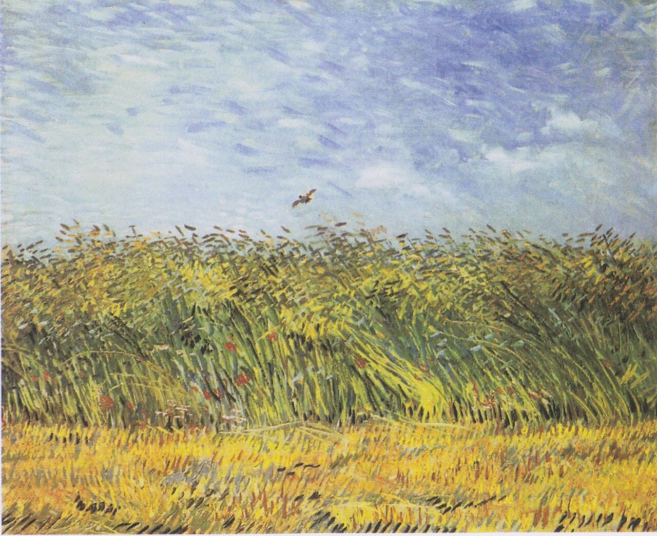 Wheat Field with a Lark by Vincent van Gogh (1887)
