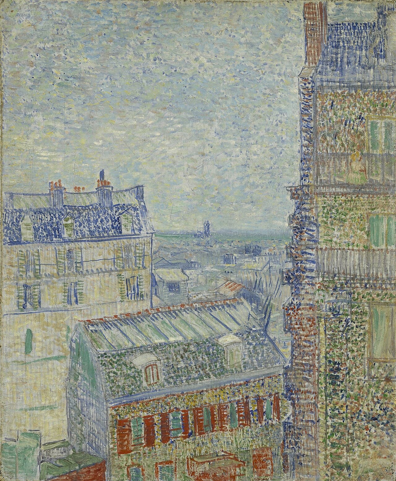 View of Paris from Vincent's Room in the Rue Lepic by Vincent van Gogh (1887)