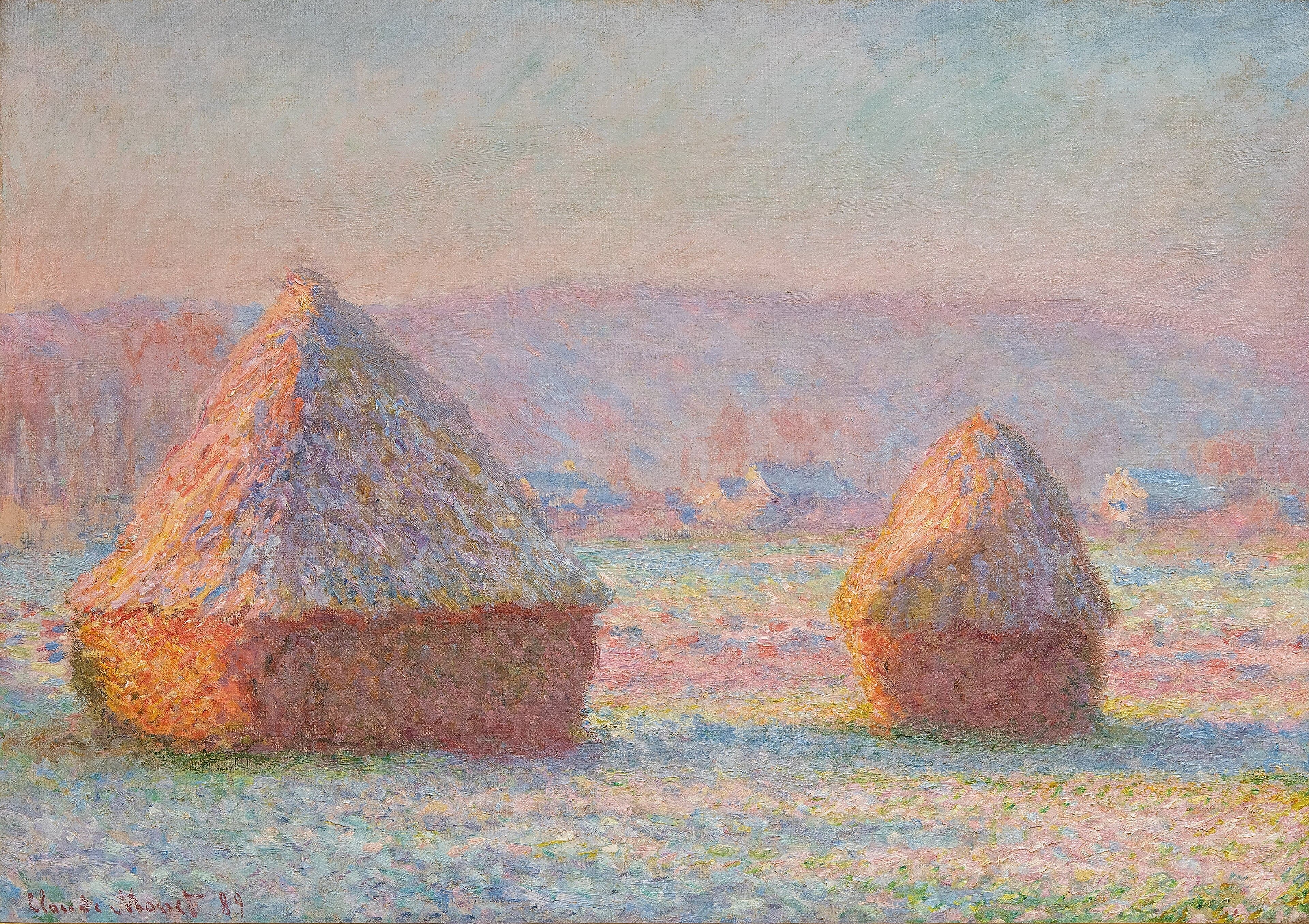 Grainstacks, White Frost Effect (1889)