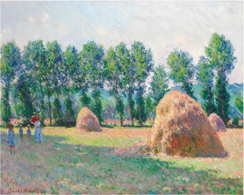 Haystacks at Giverny (1885) (1885)