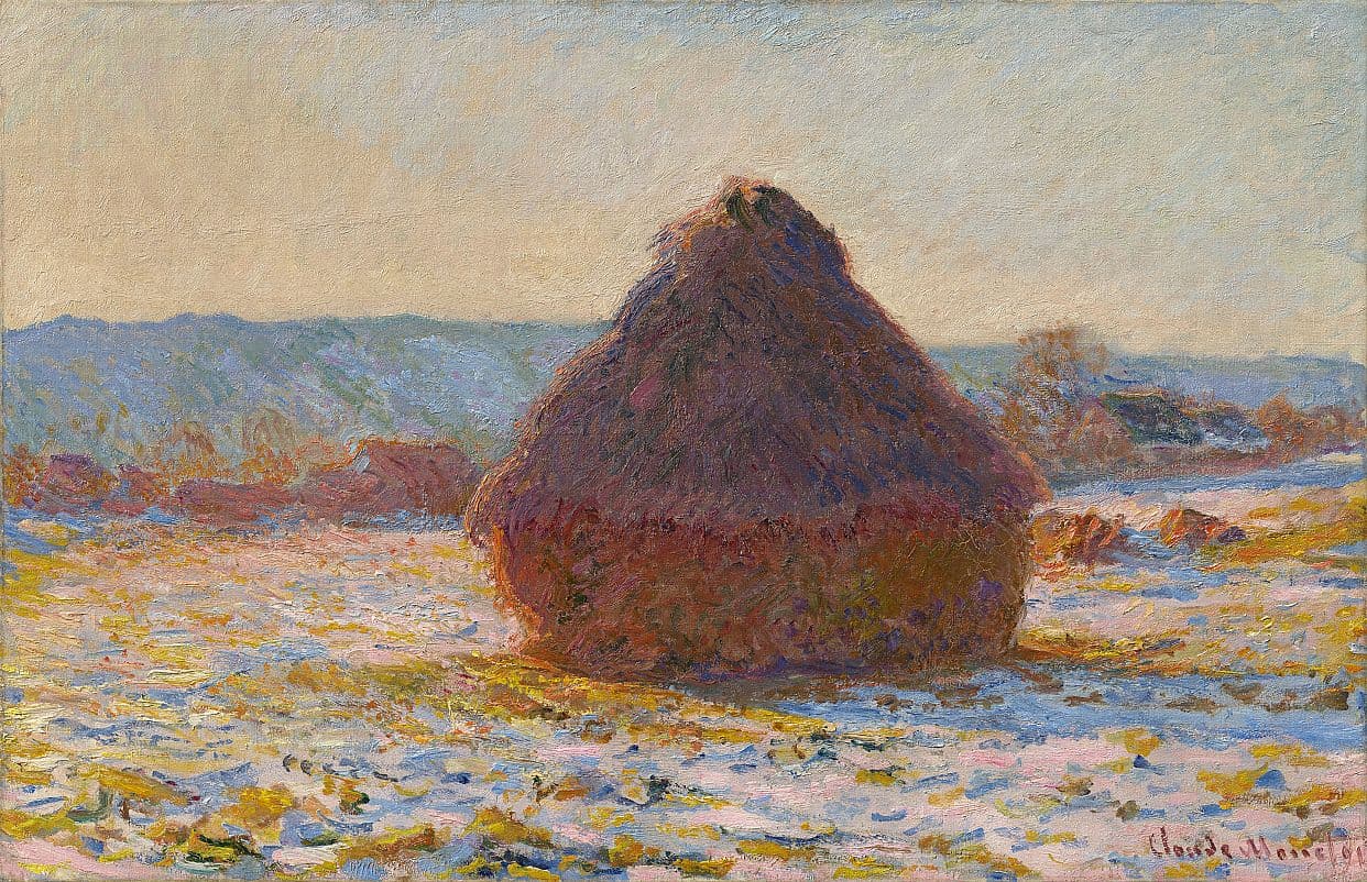Grainstack in the Sunlight, Snow Effect (1891)