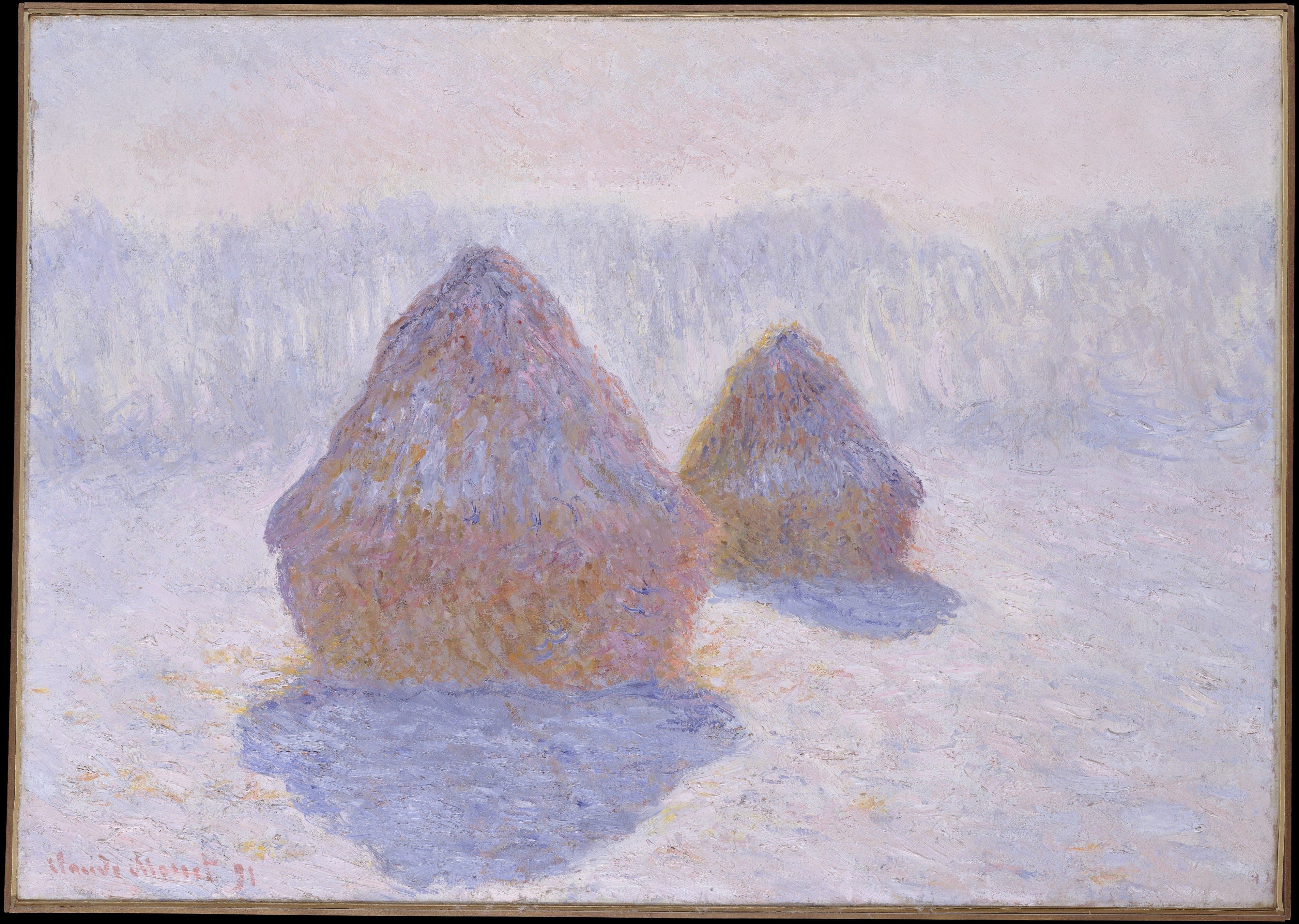 Haystacks, Effect of Snow and Sun (1891)