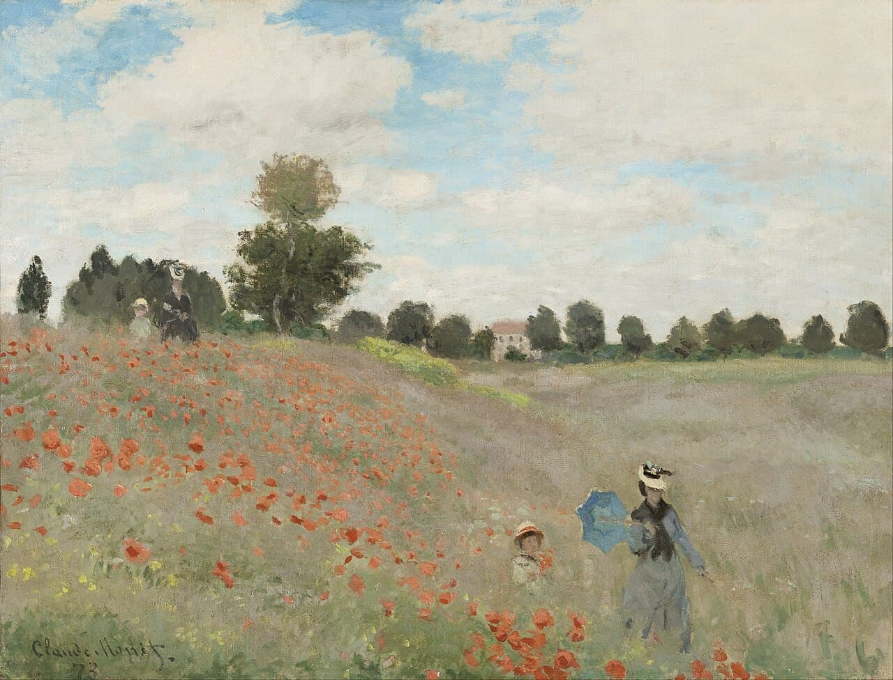 The Poppy Field near Argenteuil by Claude Monet
