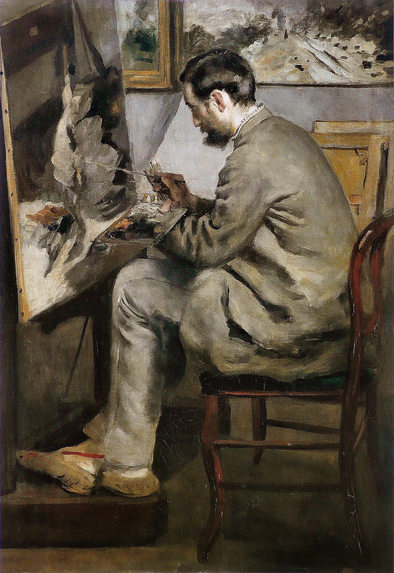 Portrait of Frédéric Bazille Painting (1867)