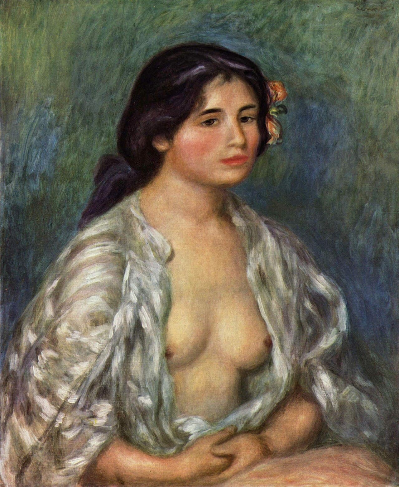 Gabrielle with Open Blouse (1907)