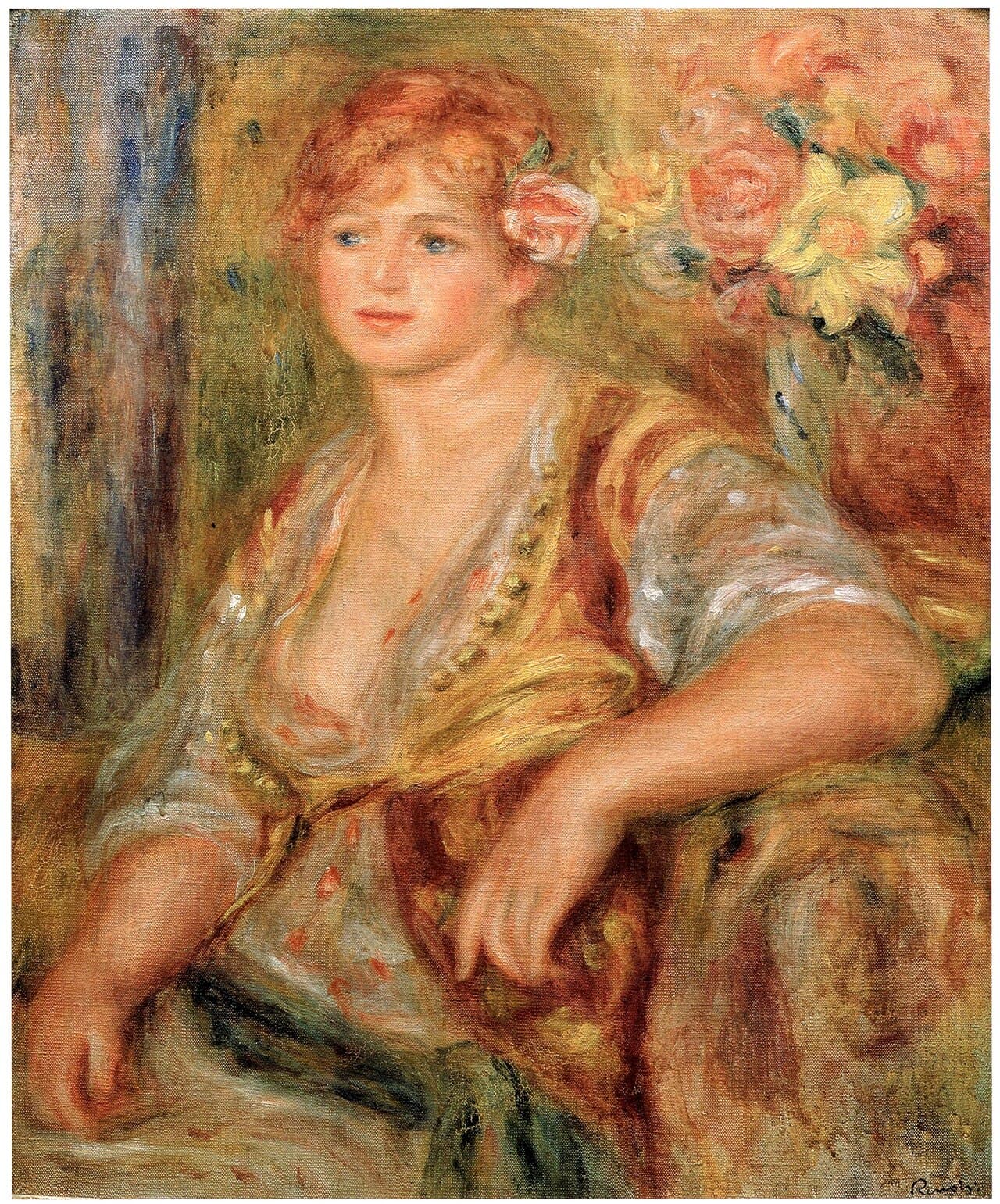 Blonde Girl with a Rose (1915)