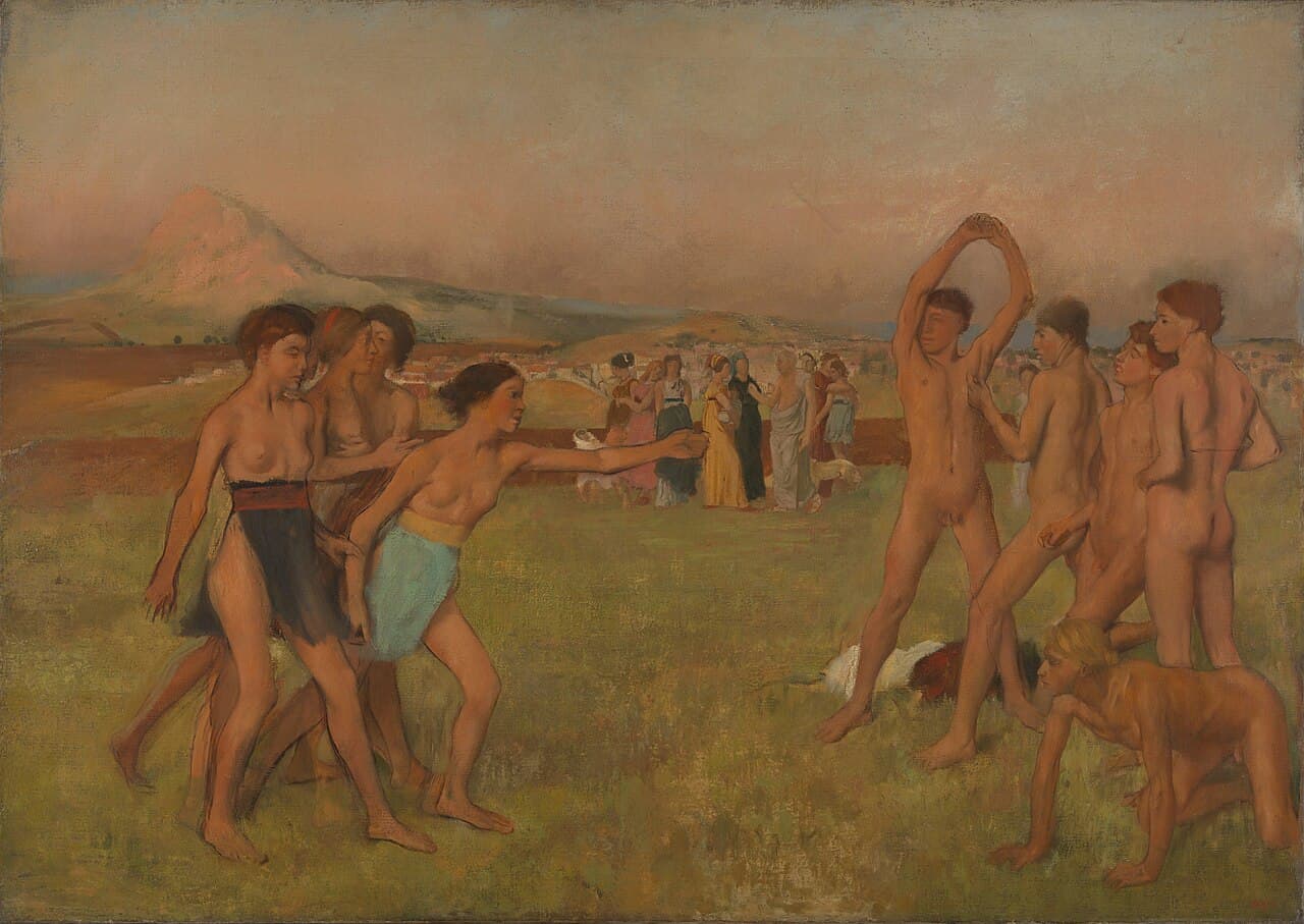 Young Spartans Exercising (1860)