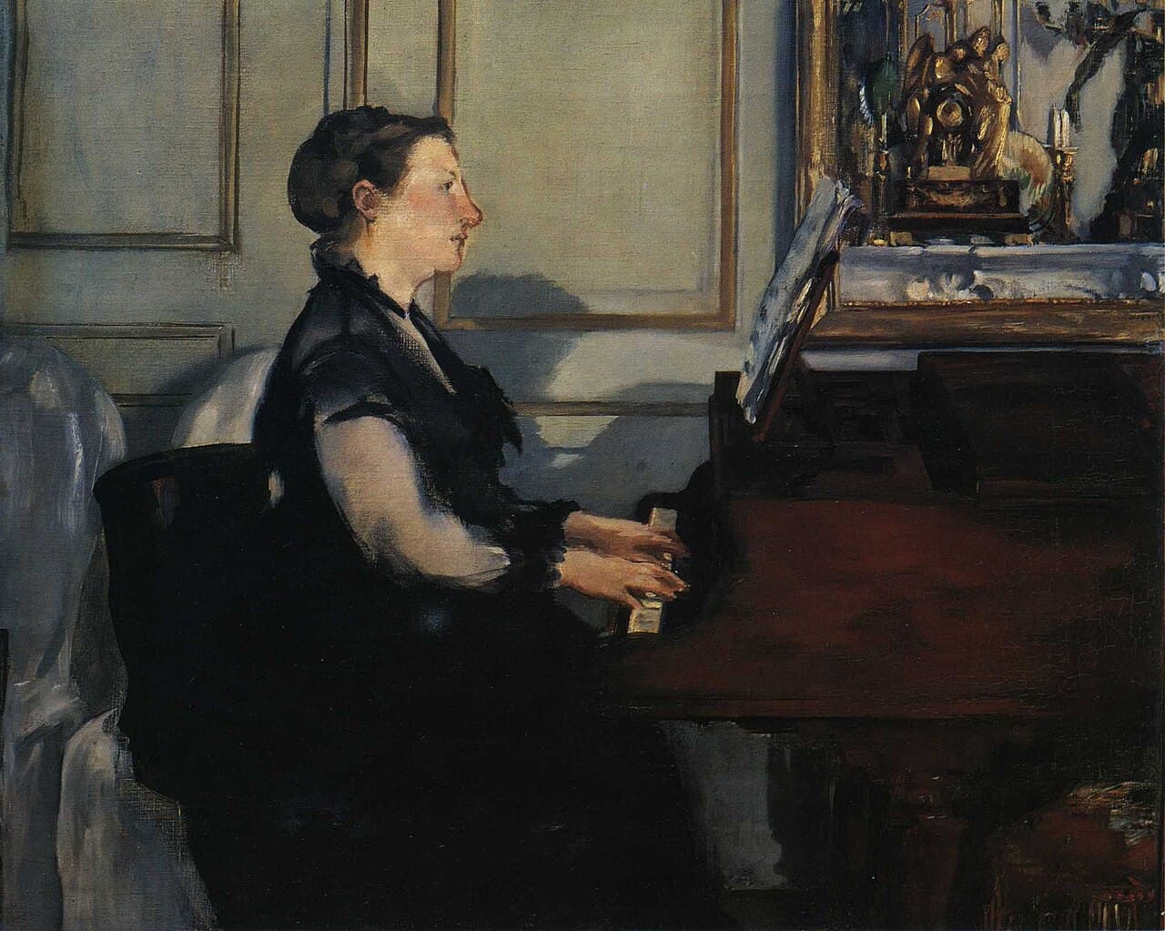 Suzanne Manet Playing the Piano (1867)